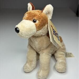Jaag Red Wolf Plush Small 8” Brown Stuffed Animal Coyote NWT